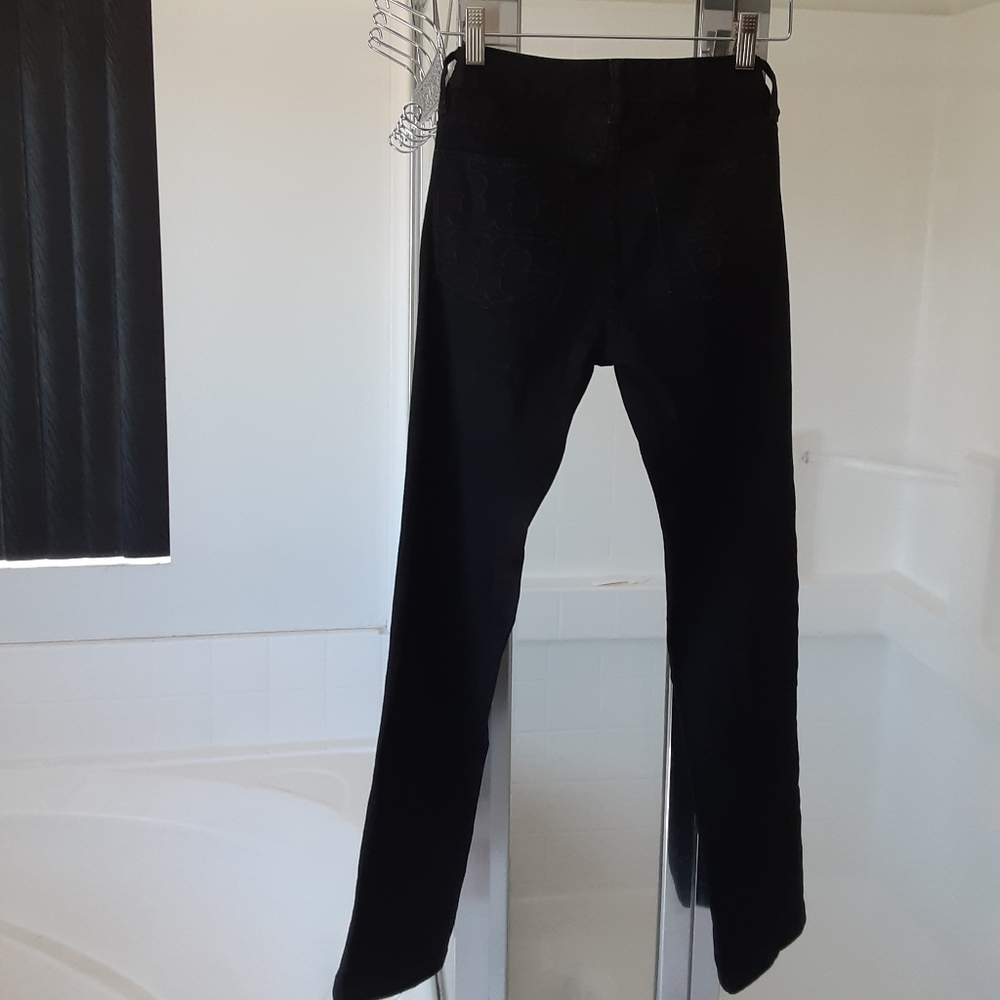 Tory Burch black super skinny jeans mid rise EUC